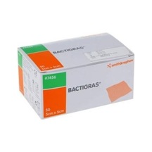 Bactigras 5X5 Cm Antiseptik Tül Yara Yanık Bakım Örtüsü 50 Adet