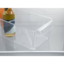 Lyon Plastik Mutfak Düzenleyici 32,5x15x10 Cm Şeffaf Açık Bej