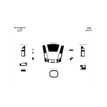 Mitsubishi L200 4x2 Torpido Kaplama 2007 14 Parça Piano Black