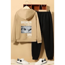 Uyguntarz Çocuk 1898 Brooklyn Baskılı Eşofman Takımı Bej