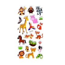 Sticker Kabartmalı Stiker Defter Planlayıcı Etiket Lrı002 -17x9 Cm- Komik Hayvanlar