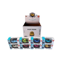 Mtoys Çek Bırak Döküm Araba 2929-10771 - 8 Adet Tarı Çok Renkli