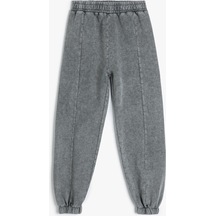 Koton Jogger Eşofman Altı Yıkamalı Beli Lastikli Pamuklu Antrasit 4skg40146ak 4SKG40146AK924 Antrasit