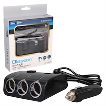Xtechnx Olesson 1506 12-24v Çift Usb Girişli 120w 80 Cm Kablolu 3'lü Araç Çakmak Çoklayıcı