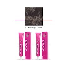 Hubrendy Tedarik 2 Li Set Premium 6.1 Küllü Koyu Kumral - Kalıcı Krem Saç Boyası 2 X 50 G Tüp