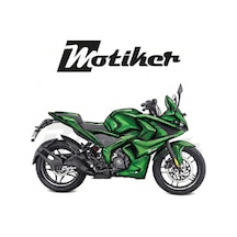 Bajaj Pulsar Rs200 Airbrush Yeşil Tasarım Kaplama Sticker Etiket
