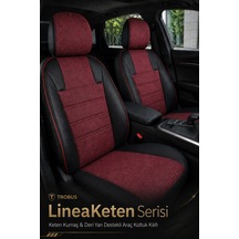 Ford Mondeo 2007+ Uyumlu Lineaketen Serisi Ortopedik Bordo Kırmızı Koltuk Kılıfı