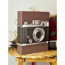 Rabsev Fotoğraf Albümü 10x15cm 200 Fotoğraf Kapasiteli Renkli Kamera Desenli Anı Albümü