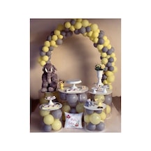 Pastel Sarı Gri Balon Zincir Set A