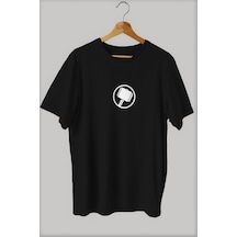 Noıssey -wed Motorsiklet Baskılı Oversize T-shirt Tişört Sokak Tarzı Siyah