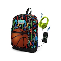 Coral High Erkek Çocuk Siyah Basketbol Toplu Usb Şarjlı Kulaklık