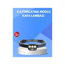 300 Lümen Sensörlü Led Kafa Lambası Usb Şarjlı Sos Modlu - Hs08379250-4911 Diğer