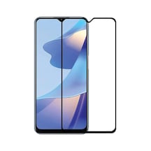 Microcase Oppo A16 Tam Kaplayan Çerçeveli Cam - Siyah