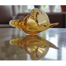 Ca-57 Deniz Kabuğu 30 Cm Dekoratif Cam Figür Modern Şık Tasarım Ev Ofis Aksesuarı Hediye