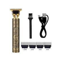 Buffer Vintage Görünümlü Güçlü 4 Farklı Başlıklı Usb Şarjlı Manuel Tıraş Makinası