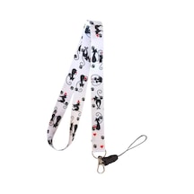 Kart Askı Ipi, Yaka Askı Ipi, Boyun Askı - 2 Cm Kedi Aşkı