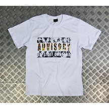 Stoned&Fame Parental Advısory Baskılı T-shirt Beyaz