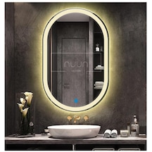 Nuun Dekor 100x70 Dokunmatik Gün Işığı Ledli Oval Ayna Dimmer