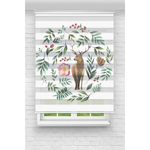Perdeoutlet38 Enxboy Ağaçdaki Kuşlar Dijital Baskılı Zebra Perde-cocuk Odası-stor Perde Renkli