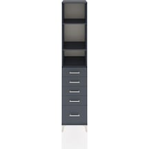 Hyperion Dolap 3 Raflı 5 Çekmeceli 44x44x221 Antrasit-antrasit Antrasit