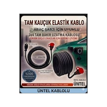 Üntel Kauçuk Kablolu Ho7rn-f Evde Araç Şarjı Uyumlu 12 Metre 3x4 Mm Ttr Tam Bakır Ip54 Fişli Yağmur Altında Kullanıma Uygun Uzatma Seyyar - 878151455
