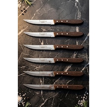 Hand Craft Serisi Setak Et Bıçağı 6 Lı Mutfak Bıçak Restoran Et Steak Bıçak Mtf-058 Diğer