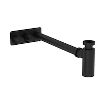 VitrA Origin Lavabo Sifon Seti Asimetrik Rozetli Mat Siyah A4515636 Siyah