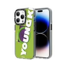 iPhone 13 Pro Max Uyumlu Kılıf Magsafe Şarj Özellikli Youngkit Binfen Serisi Yazı Temalı Kapak