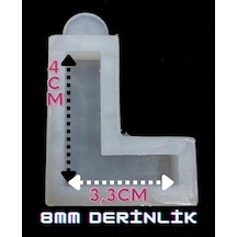 Harf Kalıbı / Noktalı Harf / Türkçe Karakter Silikon Kalıp L