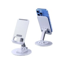 Muduan Dönen Teleskopik Katlanır Disk Metal Ağırlıklı Masaüstü Cep Telefonu Tablet Tembel Standı Beyaz Yok Havalandırma Wcwza7