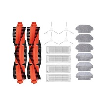 Unimarket Xiaomi Mijia Robot Süpürge 2s 3c Parçaları - Paspas, Bez, Filtre, Yan Fırça Süpürge Yedek Parçaları 2 Adet