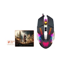 Polosmart PGS303 Kablolu RGB Optik Oyuncu Mouse + Mouse Pad