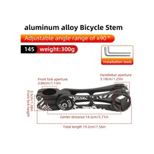 Motion003 Vxm Ayarlanabilir Bisiklet Stem 31 8mm İle 145mm Arasinda 90 Derece Araligi Siyah Aluminyum Alasimli Dag Ve Yol Bisikletleri Icin Altın