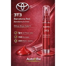 Toyota Rötuş Boyası Ve Rötuş Çeliği Seti Kalemi 3t3 Barselona Kırmızı 2si1arada Çizik Giderici