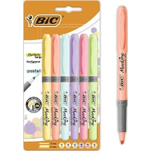 Bic Fosforlu Kalem Grip Pastel 6 Lı 992561 Çok Renkli