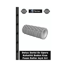 Delux Serisi Ev Sporu Rahatlık Beden Kısa Foam Roller Açık Gri