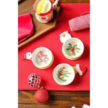 Karaca  New Year Yılbaşı Bamboo Snack Noel Baba 3'lü Çerezlik