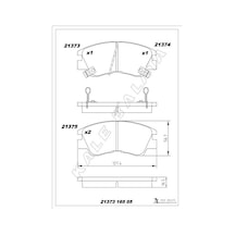 Kale 21373 165 05 Ans Kd13 Balata Ön Colt-delıca Iıı-l200 Iı-l300 Iıı-pajero-montero-valley 86-90 Mb500812-mb500814-mb500816 -