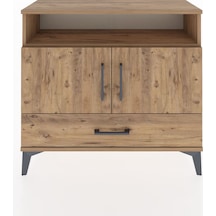 Arges Şifonyer 3 Raflı Tek Çekmeceli 2 Kapaklı 88x30x80 Çam-çam Atlas Çam
