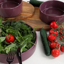 Keramika Mor Stackable Salata/Çerez Seti 3 Parça