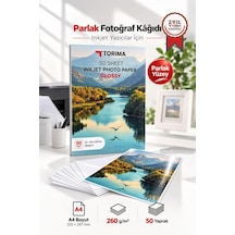 Fotoğraf Kağıdı A4 Parlak 260 Gr 21x30 Glossy 50 Sayfa Ofis Malzemesi Foto Baskı Resim Çıktısı