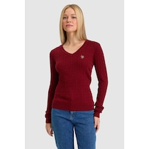 U.S. Polo Assn. Kadın Bordo Basic Kazak 50327575-vr014
