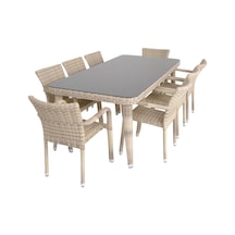 Peter 100x215 Rattan Bahçe Masa Takımı Diğer