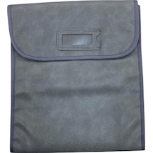 Deri Kumaş Gri Renk 73 / 30 Cm Bileklik Sergileme Seyahat Çantası
