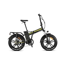 Kron Elektrone Zuma 20 Jant 7 Vites M.disc Mat Siyah Neon Sarı Katlanır Elektrikli Bisiklet Renkli