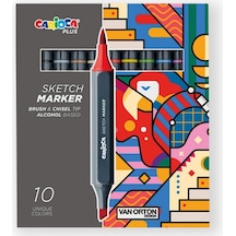Plus Sketch Marker Çift Taraflı Çizim Kalemi 10 Renk 45241