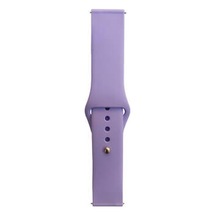 Samsung Galaxy Uyumlu Watch Active 2 40mm Band Serisi 20mm Klasik Kordon Silikon Strap Kayış - Lila