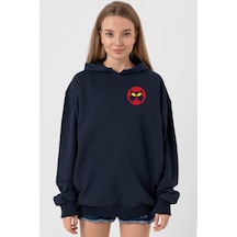 Inspector Gadget Mad Lacivert Kadın 3ip Kapşonlu 001