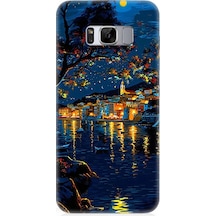 Samsung Galaxy S8 Uyumlu Gece Işıkları Desenli Silikon Kılıf