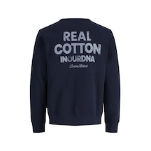 Jack & Jones Jjedover Graphıc Sweat Crew Sn Lacivert